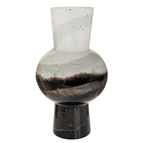 ΑΣΠΡΟΜΑΥΡΟ ΓΥΑΛΙΝΟ ΒΑΖΟ Φ19Χ31ΕΚ