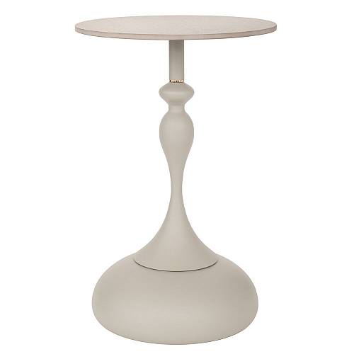 ΓΚΡΙ ΜΕΤΑΛΛΙΚΟ ΣΤΡΟΓΓΥΛΟ ΤΡΑΠΕΖΑΚΙ ΜΕ ΓΚΡΙ ΚΕΡΑΜΙΚΗ ΕΠΙΦΑΝΕΙΑ (ΕΦΕ ΜΑΡΜΑΡΟΥ) Φ40Χ68ΕΚ