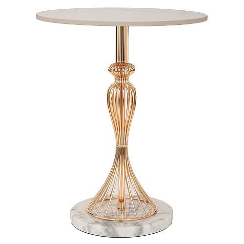 ΤΡΑΠΕΖΑΚΙ ΧΡΥΣΟ ΜΕΤΑΛΛΙΚΟ Φ39Χ50ΕΚ ΜΕ ΜΑΡΜΑΡΙΝΗ ΒΑΣΗ AND ΚΕΡΑΜΙΚΗ ΕΠΙΦΑΝΕΙΑ