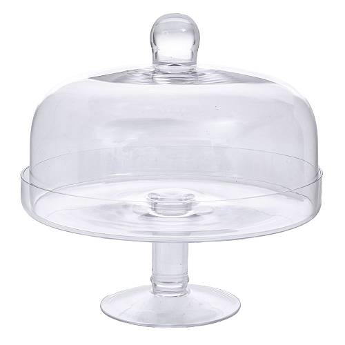 ΔΙΑΦΑΝΗ ΓΥΑΛΙΝΗ ΤΟΥΡΤΙΕΡΑ ΜΕ ΚΑΠΑΚΙ Φ24Χ24ΕΚ