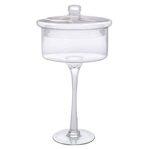 ΔΙΑΦΑΝΗ ΓΥΑΛΙΝΗ ΦΟΝΤΑΝΙΕΡΑ ΜΕ ΠΟΔΙ AND ΚΑΠΑΚΙ Φ18Χ35ΕΚ