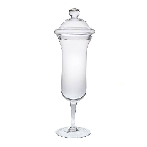 ΔΙΑΦΑΝΟ ΓΥΑΛΙΝΟ ΒΑΖΟ ΜΕ ΠΟΔΙ AND ΚΑΠΑΚΙ Φ19Χ55ΕΚ