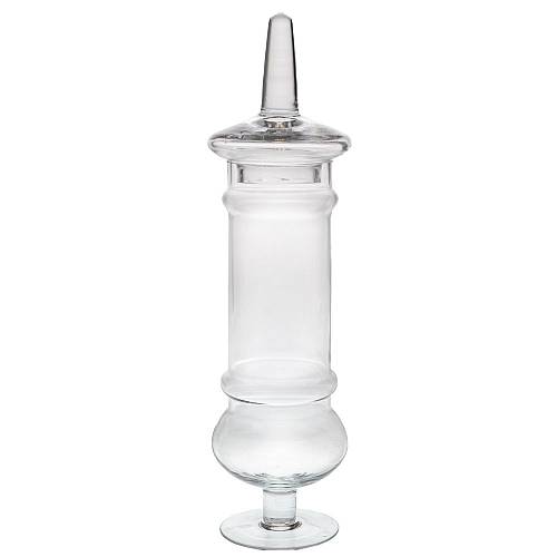 ΔΙΑΦΑΝΟ ΓΥΑΛΙΝΟ ΒΑΖΟ ΜΕ ΠΟΔΙ AND ΚΑΠΑΚΙ Φ8Χ40ΕΚ