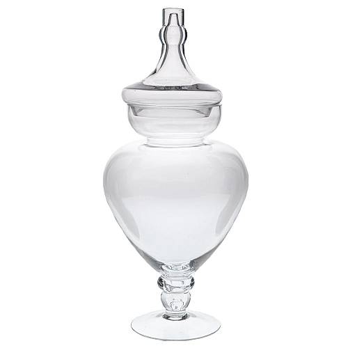 ΔΙΑΦΑΝΟ ΓΥΑΛΙΝΟ ΒΑΖΟ ΜΕ ΠΟΔΙ AND ΚΑΠΑΚΙ Φ22Χ55ΕΚ