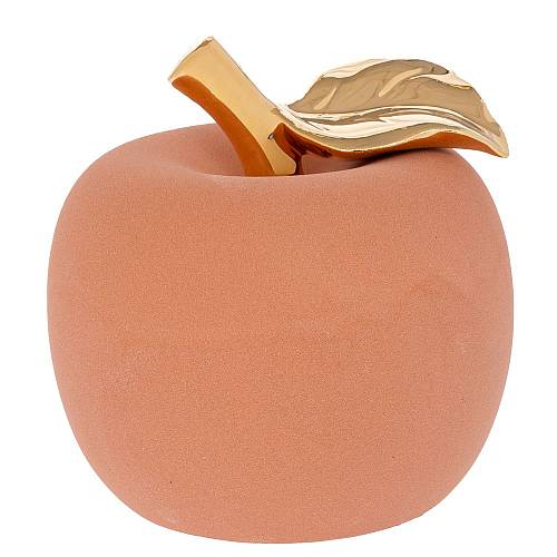 ΜΠΟΡΝΤΟ ΚΕΡΑΜΙΚΟ ΜΗΛΟ ΜΕ ΧΡΥΣΟ ΦΥΛΛΟ Φ16Χ17ΕΚ