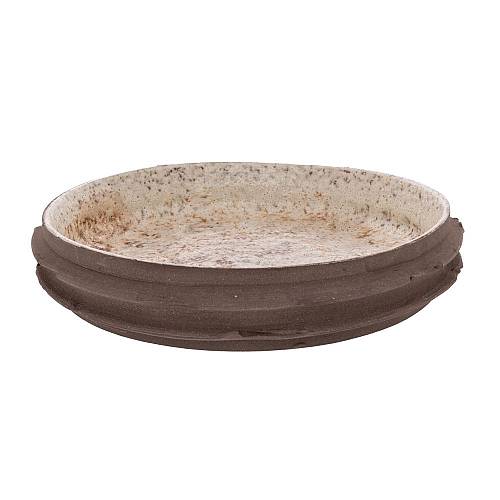 ΛΕΥΚΗ ΠΑΛΑΙΩΜΕΝΗ ΚΕΡΑΜΙΚΗ ΠΙΑΤΕΛΑ ΜΕ ΜΑΥΡΗ ΒΑΣΗ 28Χ28Χ5ΕΚ