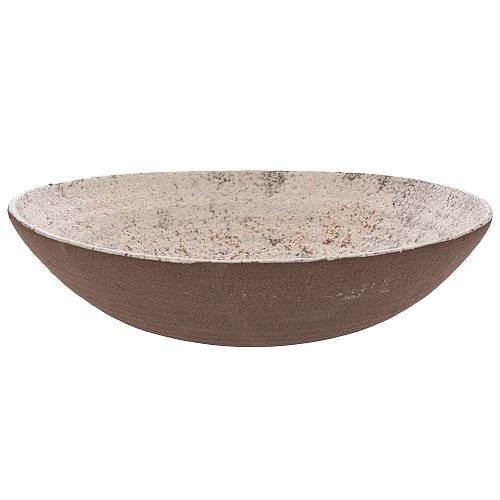 ΛΕΥΚΗ ΠΑΛΑΙΩΜΕΝΗ ΚΕΡΑΜΙΚΗ ΠΙΑΤΕΛΑ ΜΕ ΜΑΥΡΗ ΒΑΣΗ 39Χ39Χ10ΕΚ