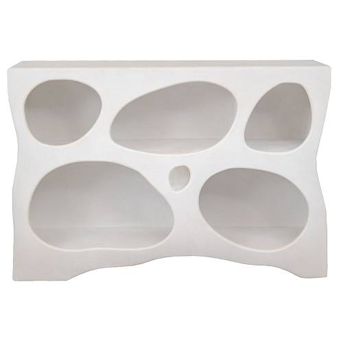 ΛΕΥΚΟ ΕΠΙΠΛΟ ΑΠΌ MDF ΜΕ ΑΚΑΝΟΝΙΣΤΕΣ ΘΗΚΕΣ 120Χ35Χ80ΕΚ