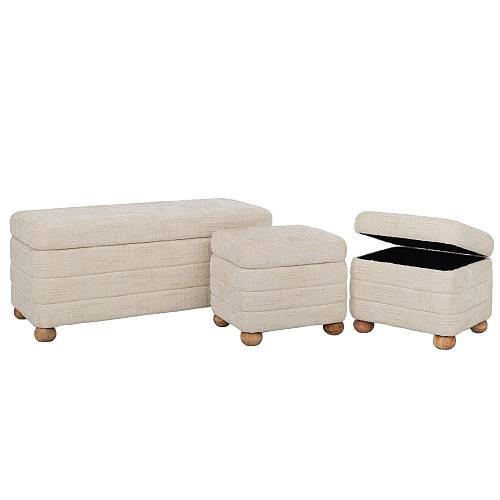 ΣΕΤ 3 ΣΚΑΜΠΟ ΕΚΡΟΥ ΥΦΑΣΜΑΤΙΝΑ ΜΕ ΑΠΟΘΗΚΕΥΤΙΚΟ ΧΩΡΟ AND ΞΥΛΙΝΑ ΠΟΔΙΑ 93Χ42Χ41  40Χ34Χ34  40Χ34Χ34ΕΚ