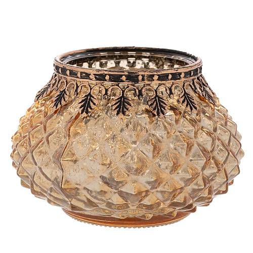 ΧΡΥΣΟ ΓΥΑΛΙΝΟ ΣΤΡΟΓΓΥΛΟ ΚΗΡΟΠΗΓΙΟ ΓΙΑ ΡΕΣΩ 11,5Χ11,5Χ8ΕΚ