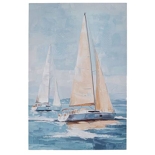SAIL BOATS ΠΙΝΑΚΑΣ ΤΥΠΩΜΕΝΟΣ ΣΕ ΚΑΜΒΑ 80Χ120ΕΚ