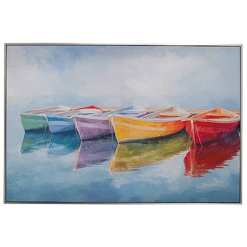 BOATS ΠΙΝΑΚΑΣ ΤΥΠΩΜΕΝΟΣ ΣΕ ΚΑΜΒΑ ΜΕ ΜΑΥΡΗ ΑΣΗΜΙ ΚΟΡΝΙΖΑ 120Χ80ΕΚ