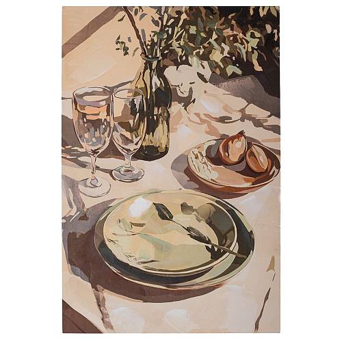 ΠΙΝΑΚΑΣ ΤΡΑΠΕΖΙ ΜΕ ΣΕΡΒΙΤΣΙΟ ΣΕ ΤΥΠΩΜΕΝΟ ΚΑΜΒΑ 80Χ120ΕΚ