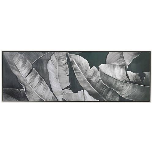 BANANA LEAVES ΠΙΝΑΚΑΣ ΜΕ ΛΕΥΚΗ ΚΟΡΝΙΖΑ ΣΕ ΤΥΠΩΜΕΝΟ ΚΑΜΒΑ 40Χ120ΕΚ