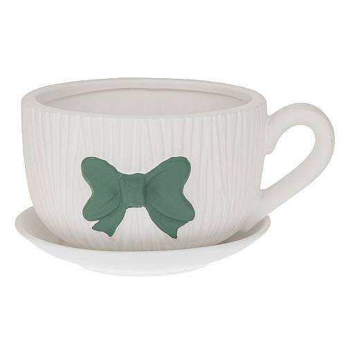 ΚΕΡΑΜΙΚΟ ΚΑΣΠΩ ΦΛΥΤΖΑΝΙ ΜΕ ΠΡΑΣΙΝΟ ΦΙΟΓΚΟ 29,5Χ23Χ17ΕΚ