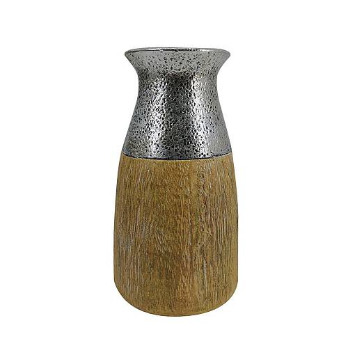 CHERN ΒΑΖΟ 8x8x15cm POLYRESIN ΦΥΣΙΚΟ ΑΣΗΜΙ