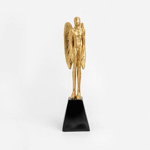 AVIAN ΔΙΑΚΟΣΜΗΤΙΚΗ ΦΙΓΟΥΡΑ 10x11x40cm POLYRESIN ΧΡΥΣΟ ΜΑΥΡΟ