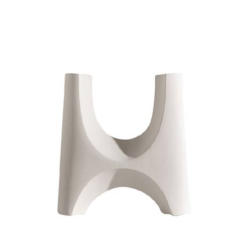 RIDGE ΒΑΖΟ 28x9x32cm POLYRESIN ΛΕΥΚΟ