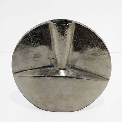 KALIA ΒΑΖΟ 27x8x27cm ΑΛΟΥΜΙΝΙΟ SILVER NICKEL