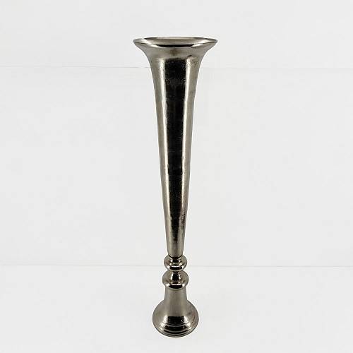 FLORES ΒΑΖΟ 26x26x115cm ΑΛΟΥΜΙΝΙΟ SILVER NICKEL