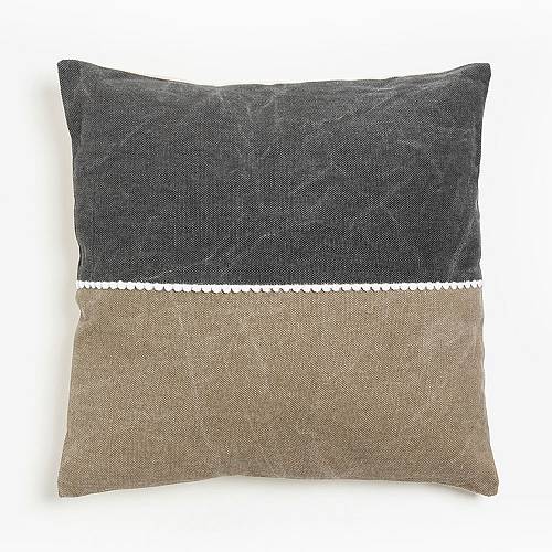 GROUND 2 ΔΙΑΚΟΣΜΗΤΙΚΟ ΜΑΞΙΛΑΡΙ 45x45cm ΥΦΑΣΜΑ ΓΚΡΙ ΜΠΕΖ