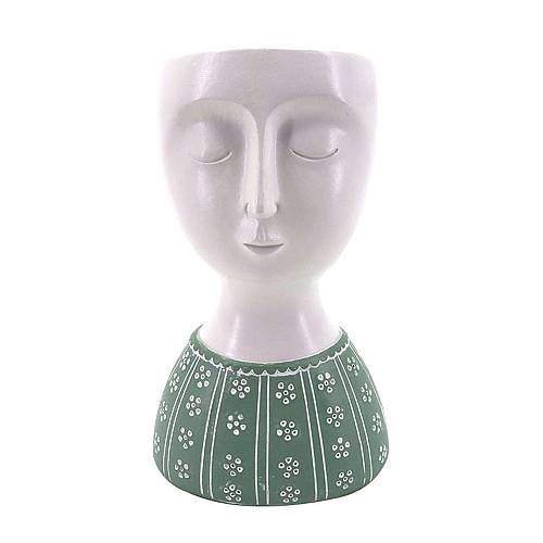 IPAMO GREEN ΚΑΣΠΩ 9x7x14cm POLYRESIN ΛΕΥΚΟ ΜΕΝΤΑ