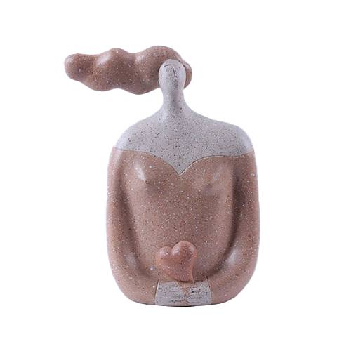 CHEVEU PINK 1 ΔΙΑΚΟΣΜΗΤΙΚΗ ΦΙΓΟΥΡΑ 17x8x21cm POLYRESIN TERRACOTTA ΓΚΡΙ