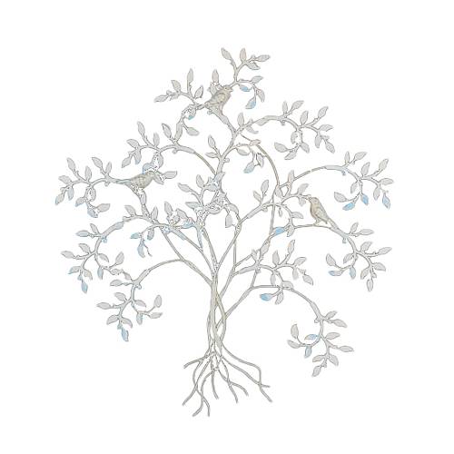 MARAM ΔΙΑΚΟΣΜΗΤΙΚΟ ΤΟΙΧΟΥ 60x1x65cm ΜΕΤΑΛΛΟ ΛΕΥΚΟ