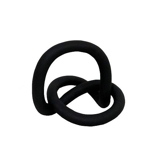 CERCHIO ROUND ΔΙΑΚΟΣΜΗΤΙΚΟ ΚΟΜΠΟΣ 15x12x10cm POLYRESIN ΜΑΥΡΟ