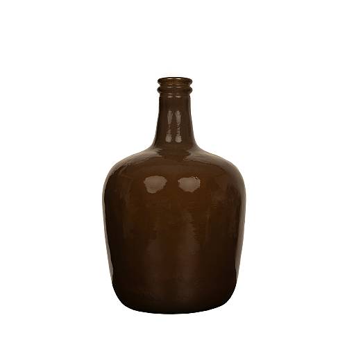 CRUSHED CARAMEL ΜΠΟΥΚΑΛΑ 21x21x37cm ΑΝΑΚΥΚΛΩΜΕΝΟ ΓΥΑΛΙ CARAMEL