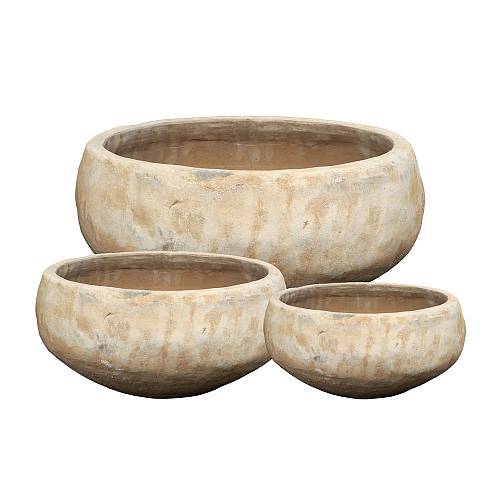 PORTER ΚΑΣΠΩ SET 3ΤΜΧ 40x40x19cm TERRACOTTA ΜΠΕΖ