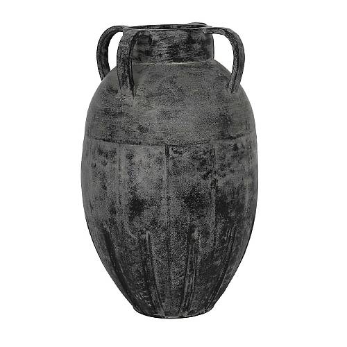 LAVA ΒΑΖΟ 30x30x50cm ΜΕΤΑΛΛΟ ΜΑΥΡΟ ΓΚΡΙ