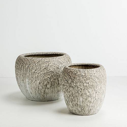 KANCHE ΓΛΑΣΤΡΑ ΣΕΤ 2ΤΜΧ 48x48x39cm ΚΕΡΑΜΙΚΟ ΜΠΕΖ ΜΑΥΡΟ