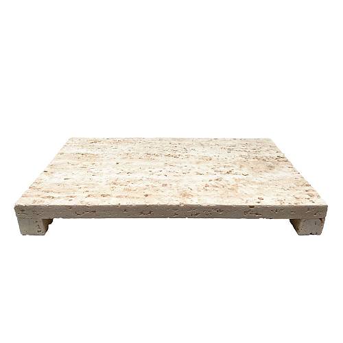 TRAVERTINO ΔΙΣΚΟΣ ΔΙΑΚΟΣΜΗΣΗΣ 40x22x5cm POLYRESIN STONE