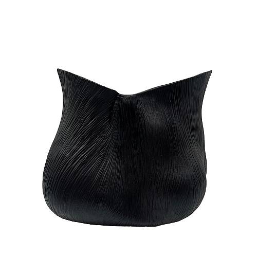 FLORESTA ΒΑΖΟ 32x22x27.5cm POLYRESIN ΜΑΥΡΟ