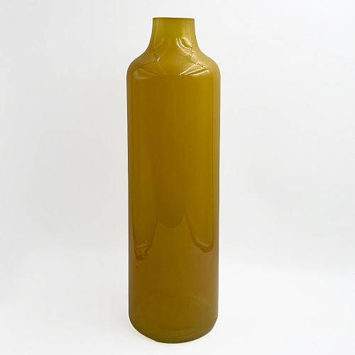 FINO ΒΑΖΟ 12x12x39.5cm ΓΥΑΛΙ CARAMEL