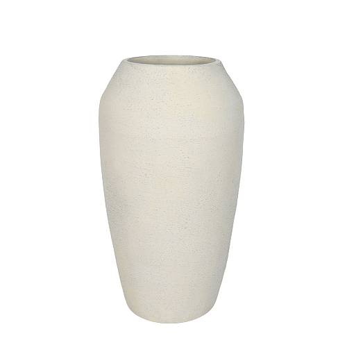 ASH ΒΑΖΟ 23.5x23.5x42cm ΚΕΡΑΜΙΚΟ ΑΣΠΡΟ