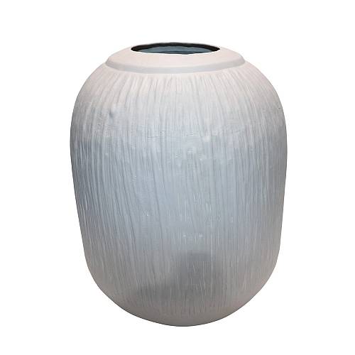 IVORA ΒΑΖΟ 29.5x29.5x40cm ΑΛΟΥΜΙΝΙΟ OFF WHITE