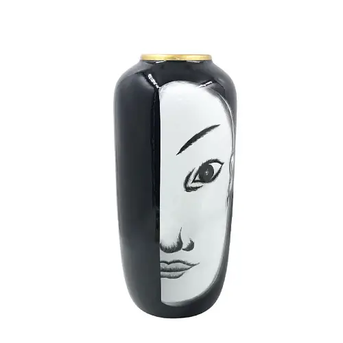 ΚΕΡΑΜΙΚΟ ΒΑΖΟ ΜΕΓΑΛΟ ΑΣΙΑΤΙΚΟ ΠΡΟΣΩΠΟ & ΣΤΥΛ - Φ18x41cm 4/KIB