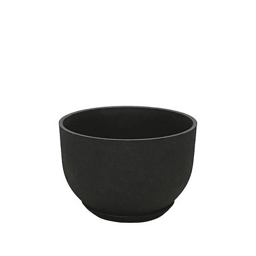 STONE POLYRESIN ΚΑΣΠΩ ΜΕ ΠΙΑΤΟ ΜΑΥΡΟ ΑΝΘΡΑΚΙ ΓΑΒΑΘΑ ΜΙΚΡΟ - Φ33x22cm