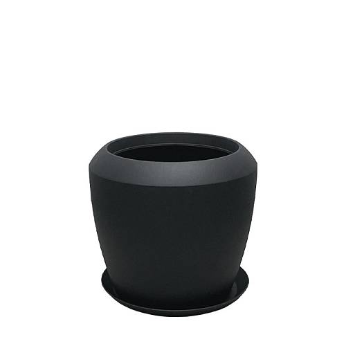 POLYRESIN ΚΑΣΠΩ ΜΕ ΠΙΑΤΟ ΜΑΥΡΟ ΑΝΘΡΑΚΙ ΠΟΜΠΕ ΜΙΚΡΟ - Φ33.5x30.5cm
