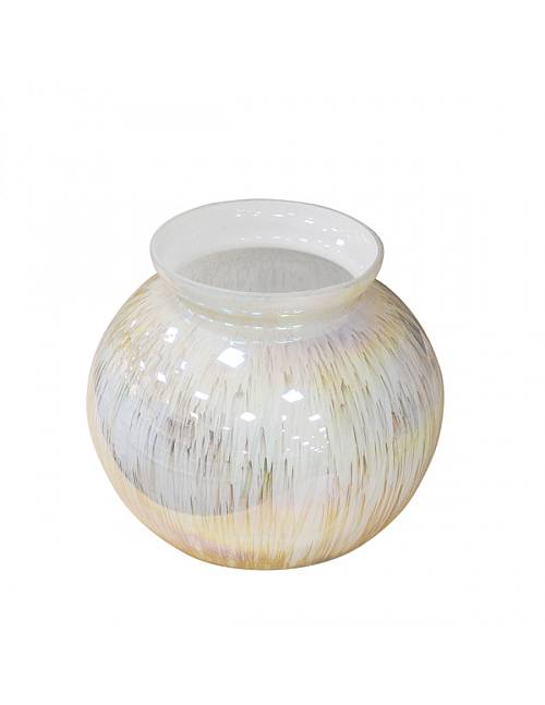 Βάζο γυάλ.μπουλ ιριδίζον Φ23Η24cm