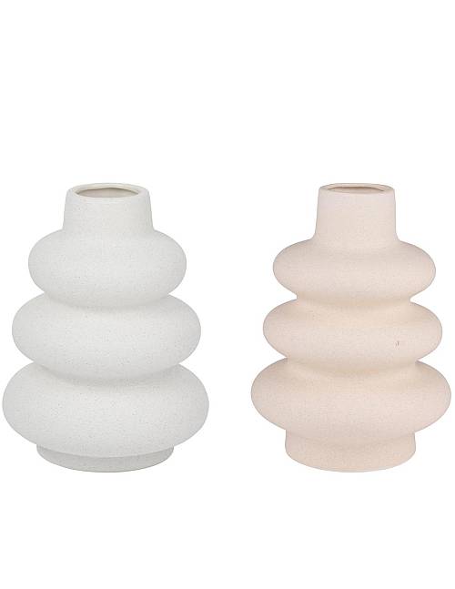 Βάζο κεραμικό 2χρώματα 14,5x19cm