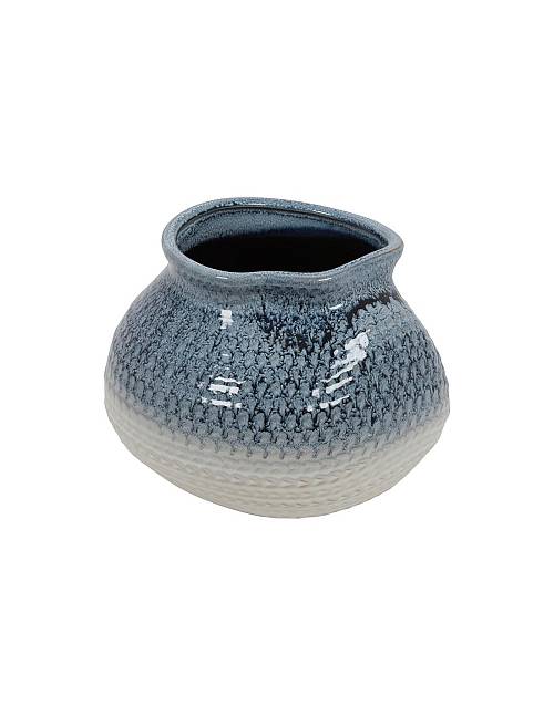 Κασπώ κεραμ.μπλε/εκρού 24,3Χ20,2cm