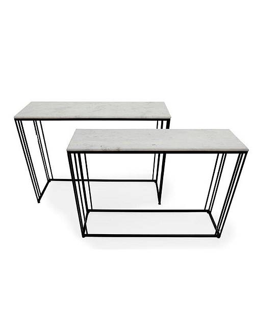 Κονσόλα μέταλλο/μάρμαρο 101X30X76cm