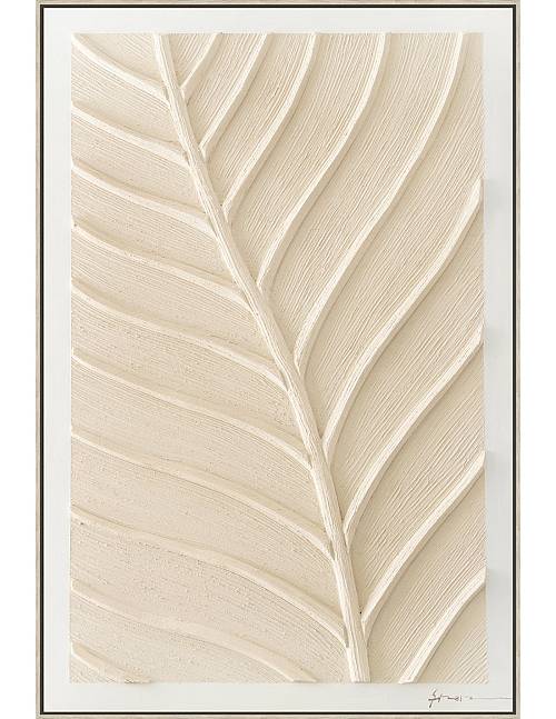 Πίνακας  χειρ.ζωγραφ.με ξυλινο πλαίσιο, εκρού φύλλο 80x120 cm