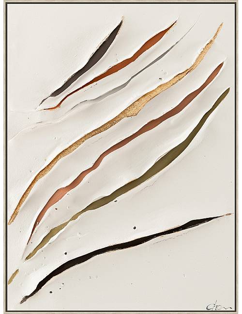 Πίνακας  χειρ.ζωγραφ.με ξυλινο πλαίσιο,"multi color scratches" 60x80 cm