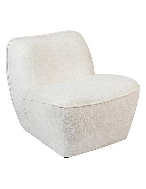 Πολυθρόνα λευκή chenille 81x73 x71 cm