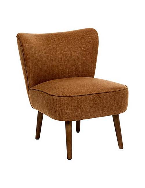 Πολυθρόνα terracotta ύφασμα 57x69x72,5cm