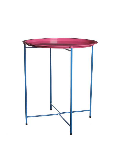 Τραπέζι butler μεταλ.φούξια 46Χ52